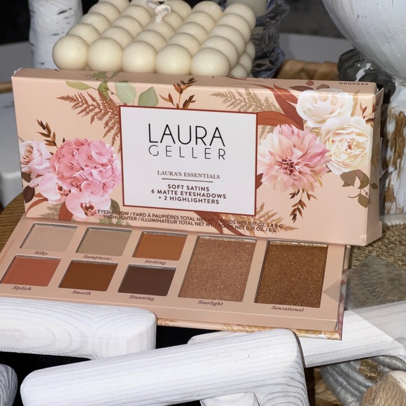 LAURA GELLER Essentials Soft Satin 6 Matte Eyeshadow+2 Highlighter Pale… - Picture 7 of 12